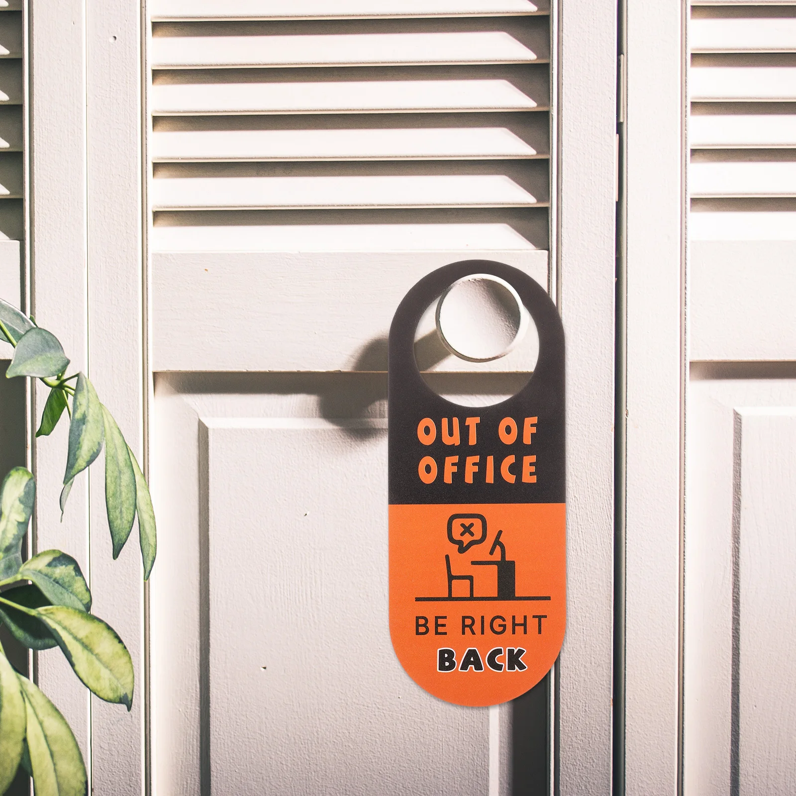 

Double Sided Door Hanger Sign Sturdy Office Door Knob Hanger for Office Hotel Room Use Bright Visible Message Indicator