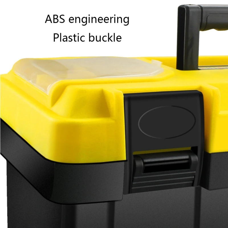 Plastic Tool Box with Removable Tool Tray for Home Improvement Mechanic Repair Construction Work Portable Anti-Fall Dropshipping