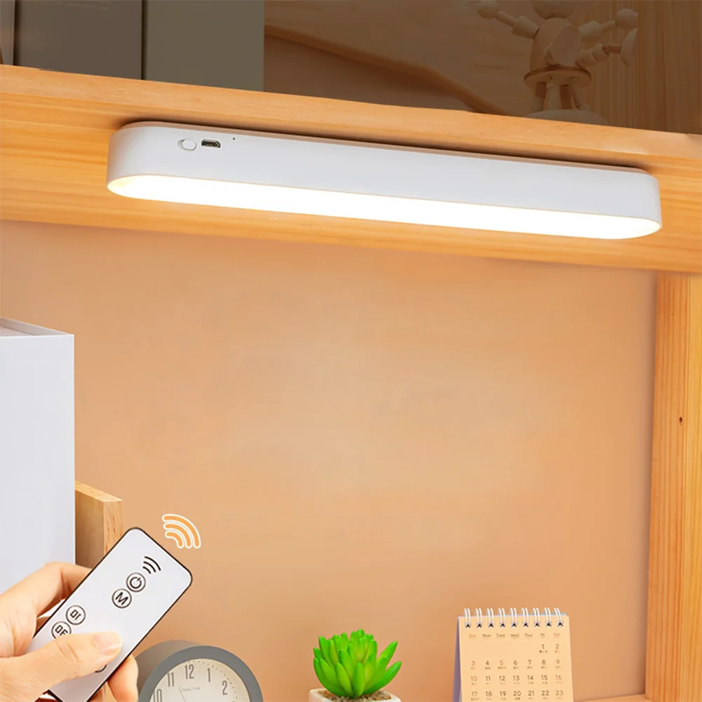 

Magnetic Light Bar Under Cabinet Light Stepless Dimmable Hanging Book Light 3 Light Colors Small Night Light for Shelf Cabinet