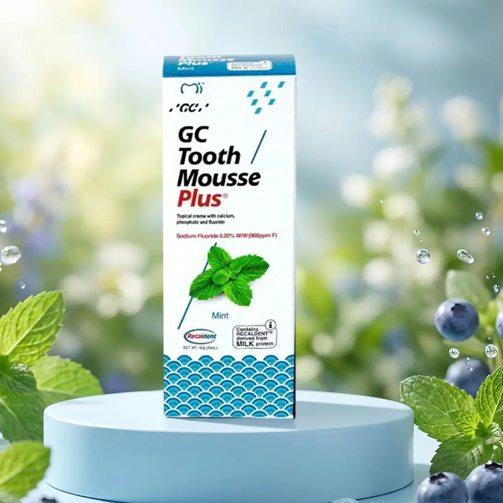 GC Tooth Mousse Plus Minze 40g, Fluorid-Zahnpflegecreme mit Recaldent, Zahnpflege zur Kariesprävention, für Erwachsene & Kinder – Detail 12