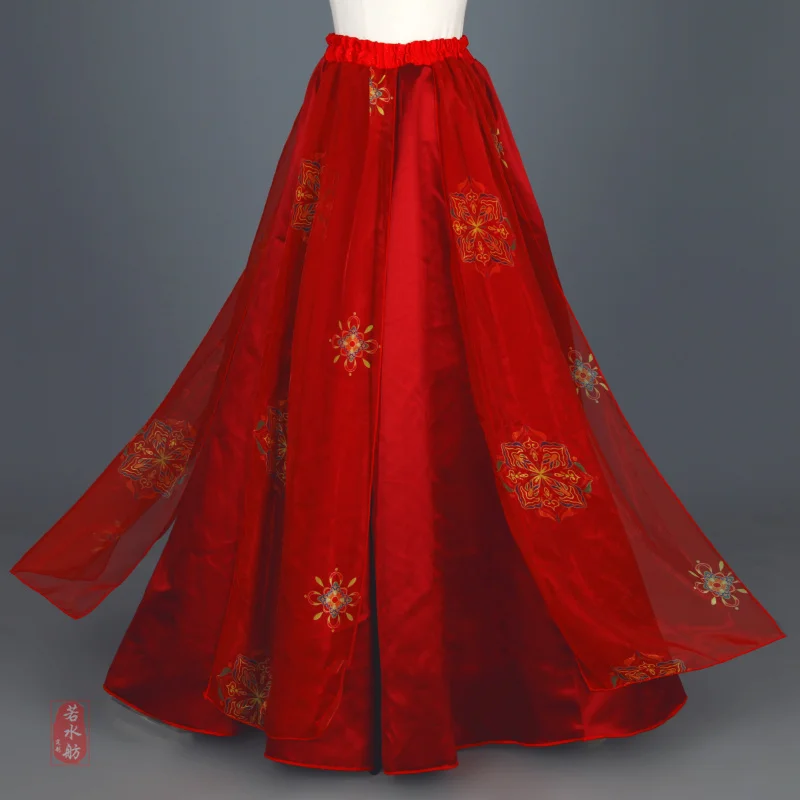 

Оригинальные женские платья Hanfu, красные юбки, Женский старинный костюм, сказочный Китайский традиционный народный стиль, национальная танцевальная одежда для шоу