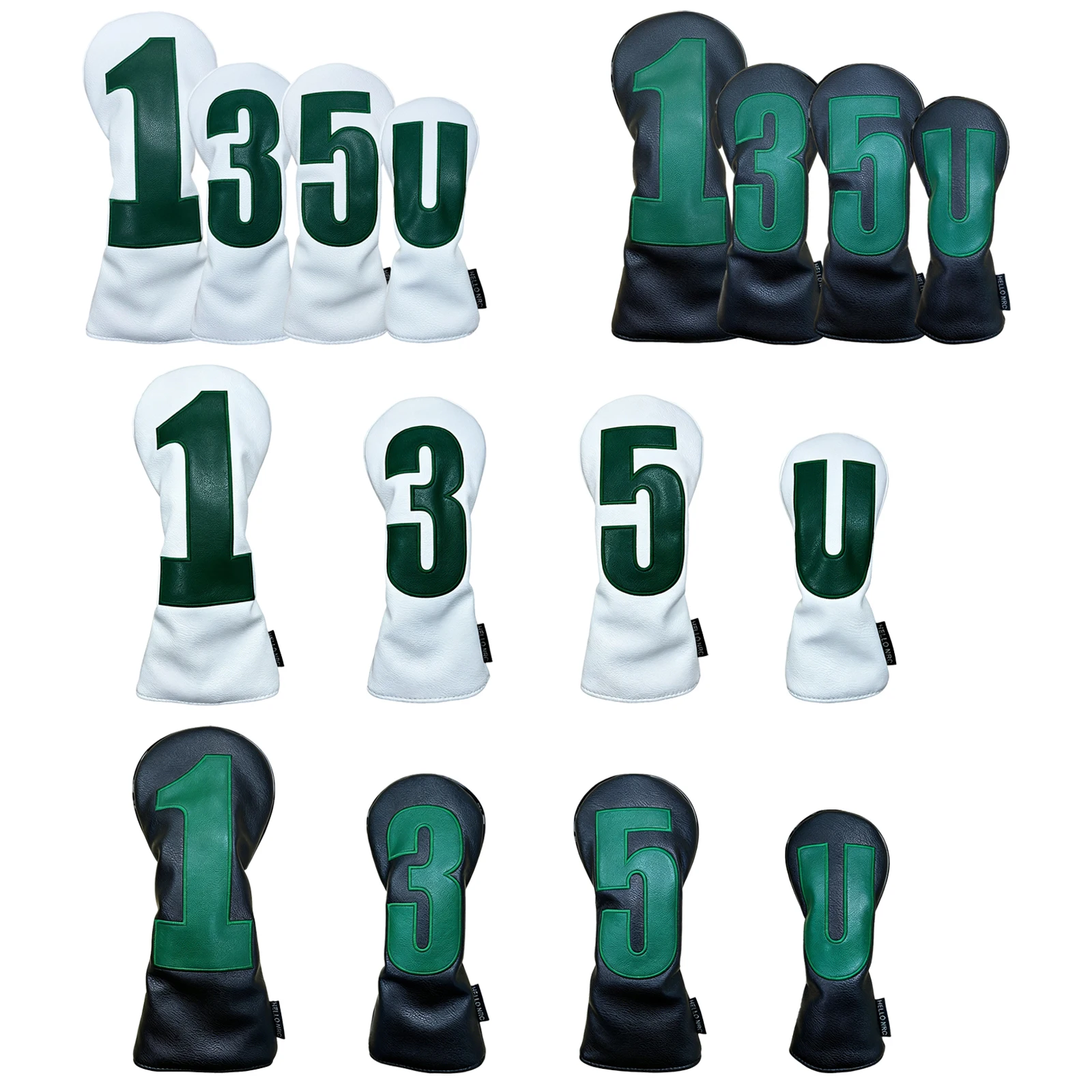 Unique Stitched Digit Pattern Golf Headcover Accessory for Training Game Use