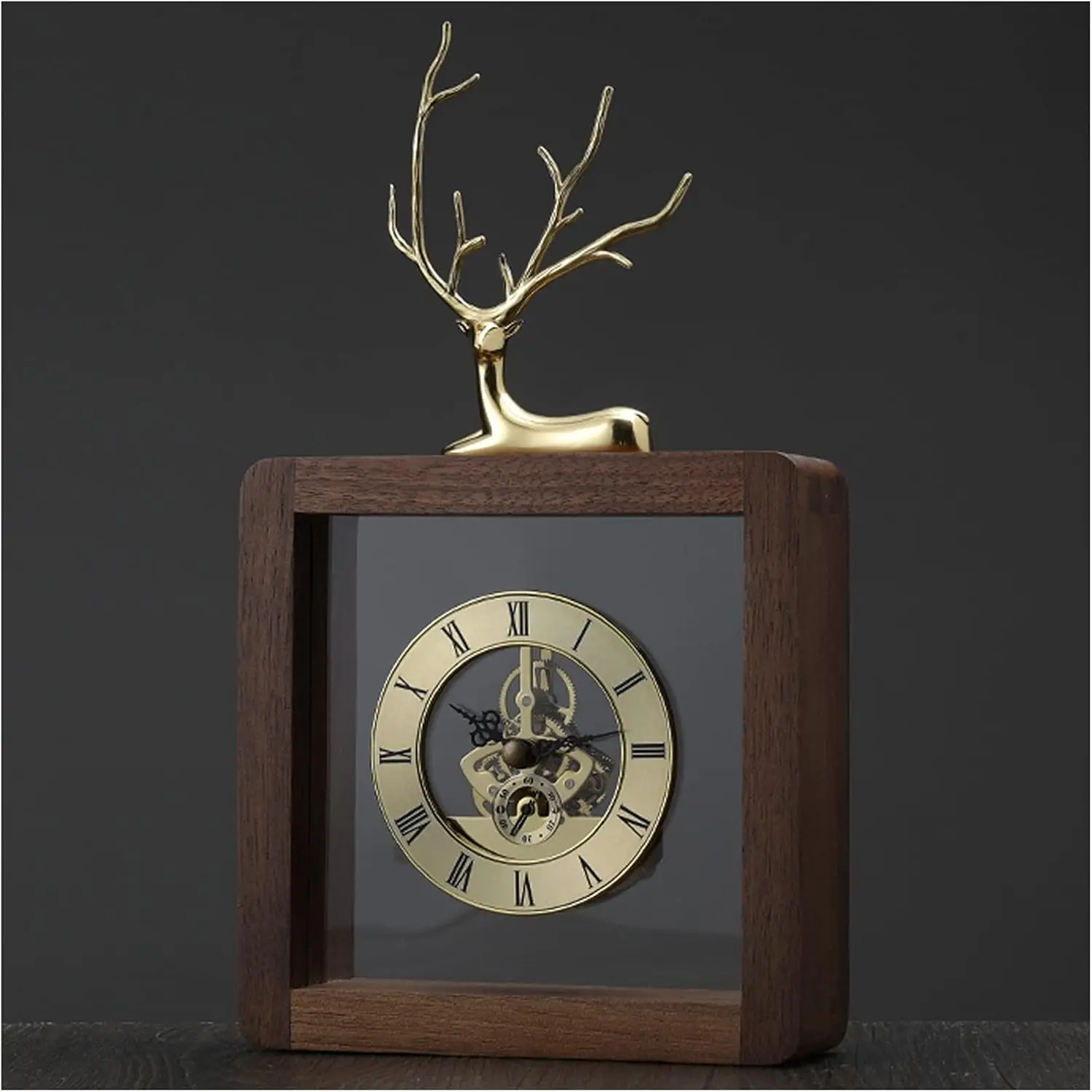 Grandfather Clocks Table Clock New Chinese Style Light Luxury Living Room Home Fashion Clock Ornaments Personality Clock Desk Cl
