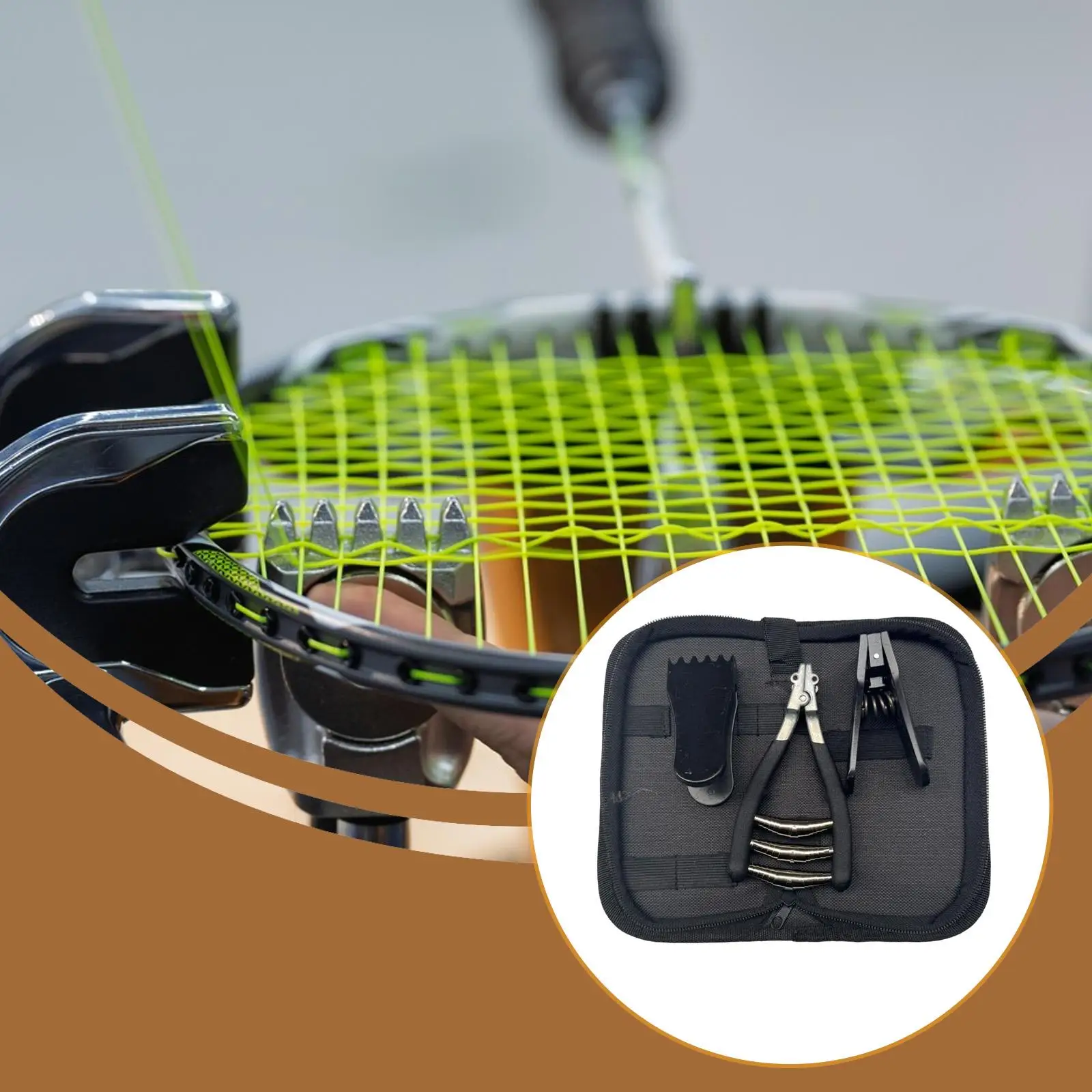 Tennis Badminton Racket Stringing Starting Clamp Secure Grip Tool for Racket Stringer Machine String Tension Fixer