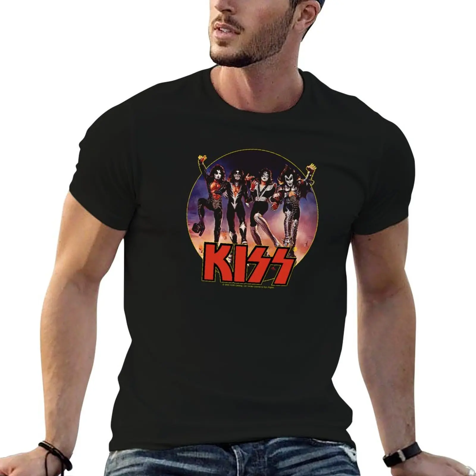 

KISS Band Members T-Shirt cotton t shirt pack t shirt for man T-Shirt