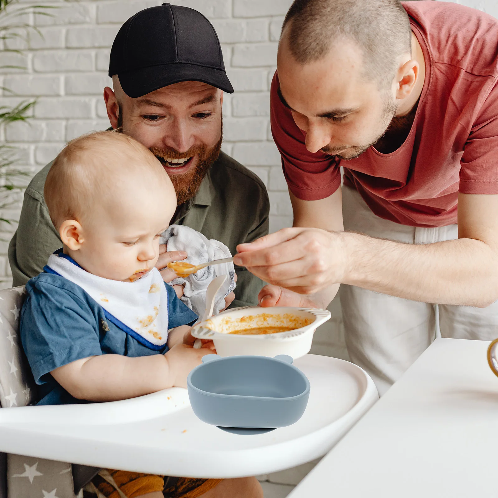 

Детская миска на присоске, силиконовая миска для еды для малышей, компактная, портативная, легкая, пищевая, безопасная, многоразовая посуда для кормления детей
