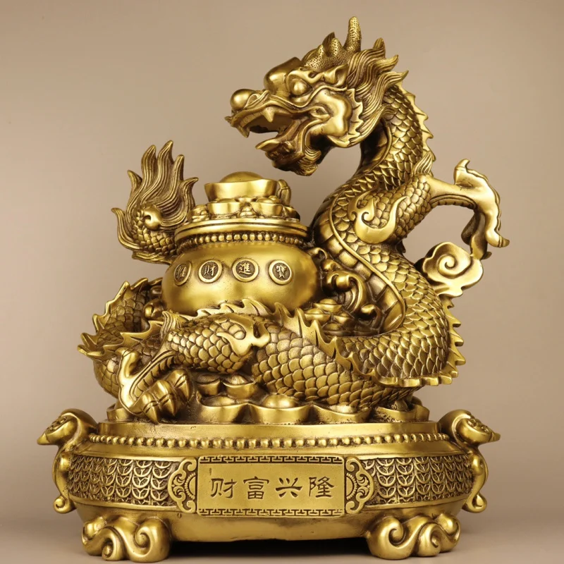 Decoration Crafts Chinese-Style Five-Claw Golden Dragon Cornucopia Dragon Decorations