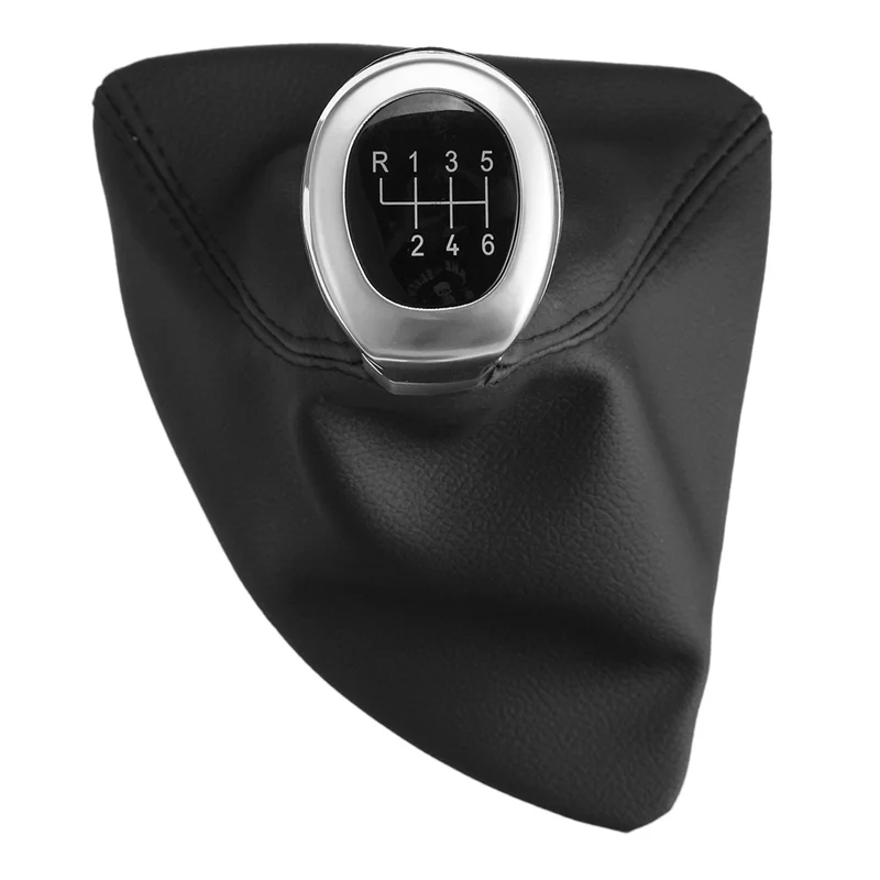 

2X 6 Speed Manual Gear Shift Knob Shifter Lever Boot Cover For-Bmw 1 Series E81 E87 E87lci E88 E82