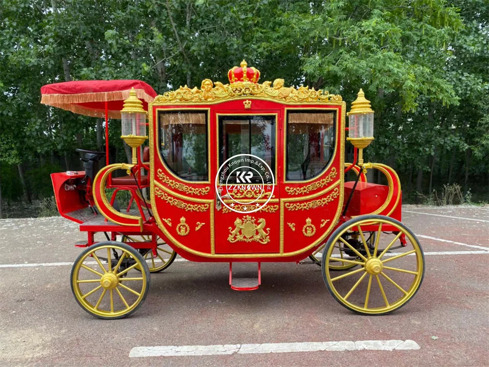 Luxury European Royal Style Customizable Royal Carriage Electric Elegant Classic Structure Royal Carriage For Wedding Ceremony