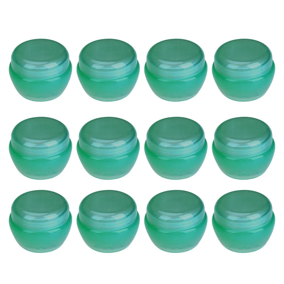 12Pcs Mushroom Shaped Empty Bottles Cream Jars Screw Thread Sealed Travel Containers Packaging Storage Bottles