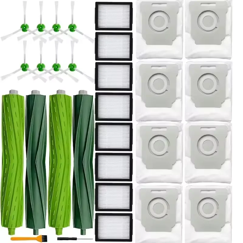 

Replacement Parts Compatible for iRobot Roomba E I Series E5 E6 i7 i6 i1 i2 i3 i3+ i4 i8 Rubber Side Brush Filter Dust Bags