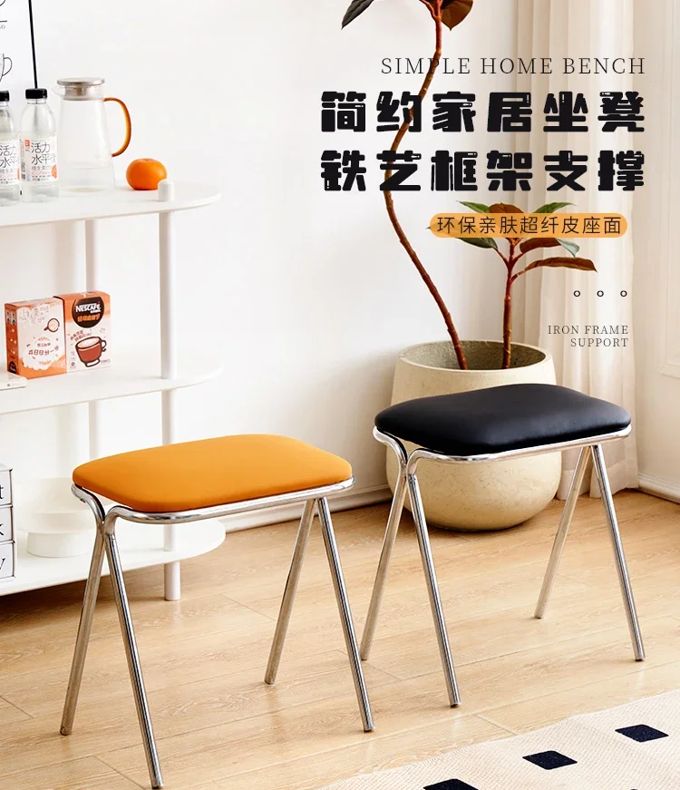

Makeup Stool Nordic Bedroom Dresser Soft Padded Stool Light Luxury Simplicity Modern Designer Chair
