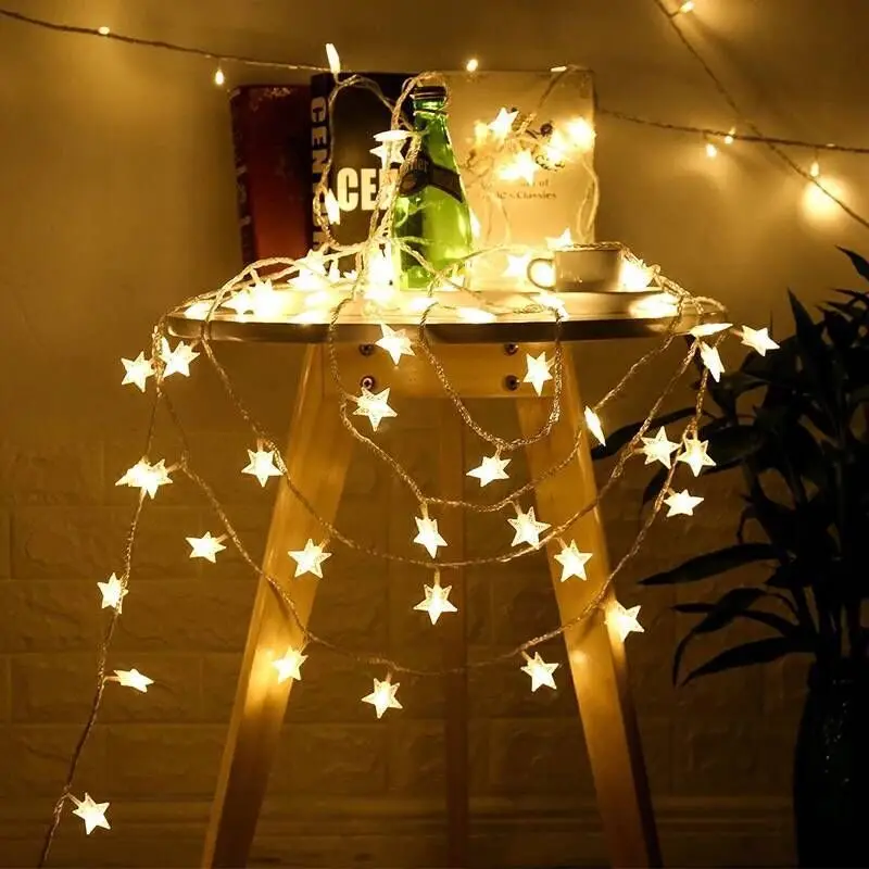 Snowflake lamp led small lantern string lights all over the Sky Star Christmas decoration pendant home room romantic star