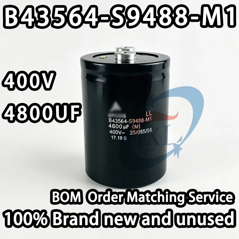 [Special Clearance] B43564-S9488-M1 400V 4800uF -25℃ +85℃ 77x105mm Bolt-Type Aluminum Electrolytic Capacitor for Inverter