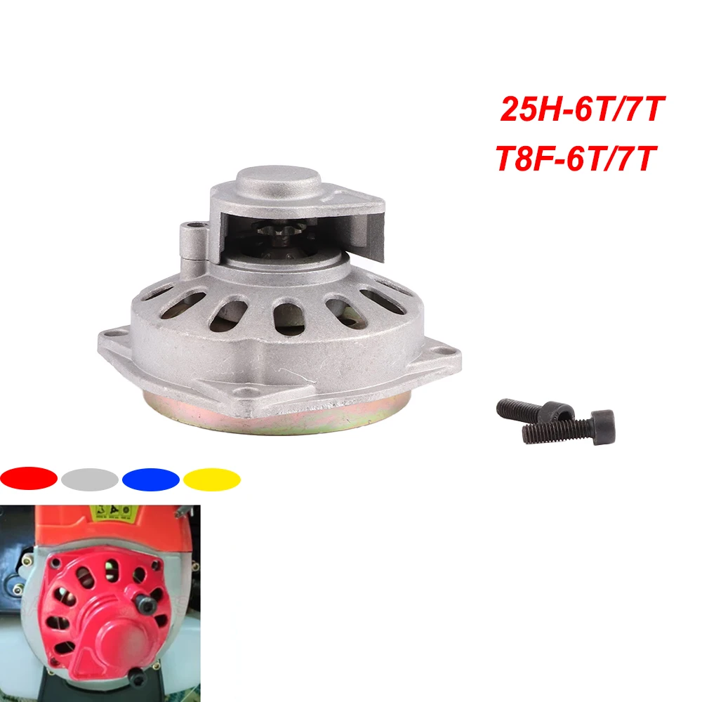 

Motorcycle 25H/T8F 6T/7T Tooth Clutch Drum Gearbox For 47cc 49cc 2 Stroke Engine Atv Quad Go Kart Dirt Pocket Mini Bike