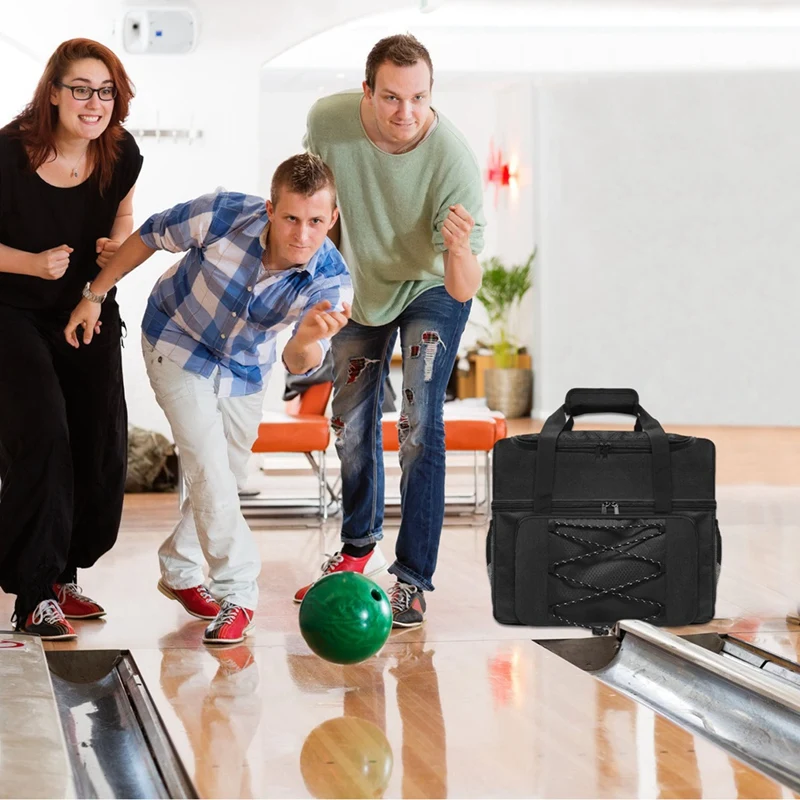 Bowling Ball Bag Bowling Tote Bag Bowlingball Holder With Padded Compartments Extra Space For 1 Single Pair Of Bowling Durable