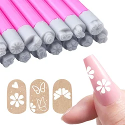 4Pcs/ 6Pcs Nail Art Stamp Pen Set, Easy DIY Nail Stamping, Stamper with Floral Butterfly Designs and Patterns