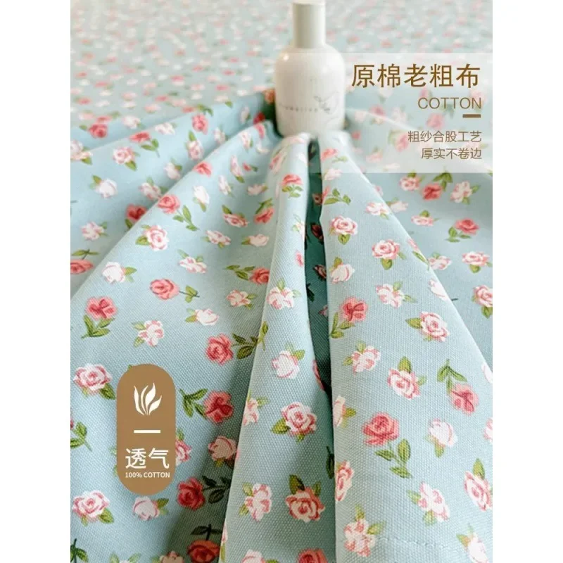 Pure cotton old coarse cloth bed sheet single piece cotton floral quilt single dormitory bed hat cotton and linen kang single