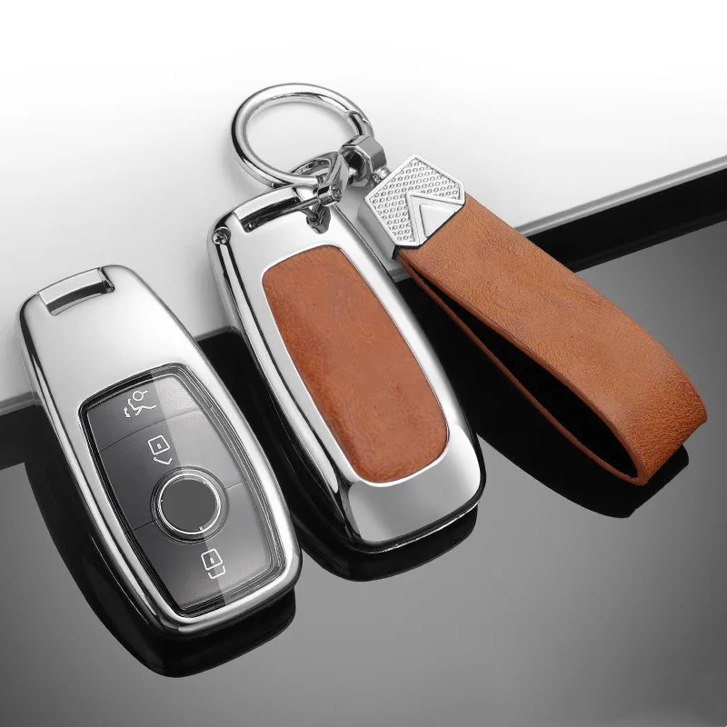 

Three Colors Alloy Remote Key Cover Case For Benz A C E S G Class GLC CLE CLA GLB GLS W177 W205 W213 W222 AMG Car Accessories