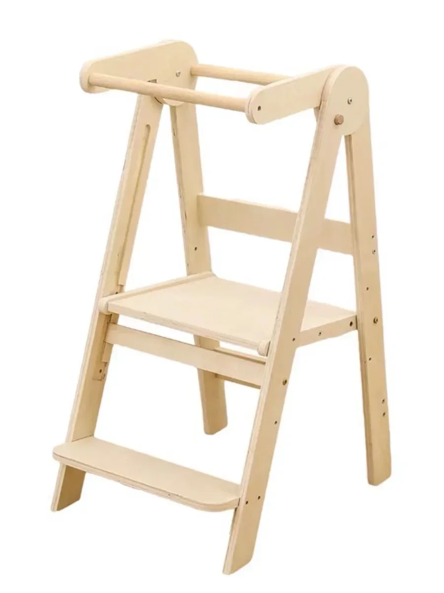 

Learning Toddler Tower Kitchen Wooden Helper with Adjustable Heights Platform Kids Kitchen Step Stool