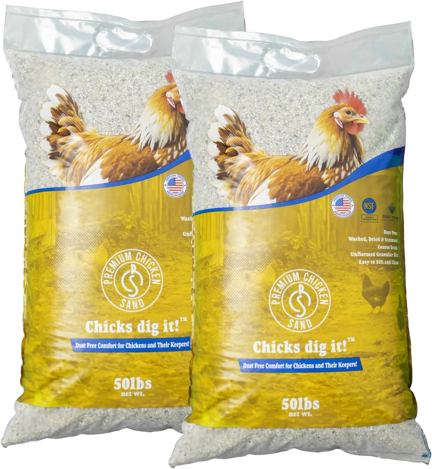 100 lbs Dust-Free, Odor-Control Natural Poultry Litter for Chicken Coops, Nesting Boxes and Runs