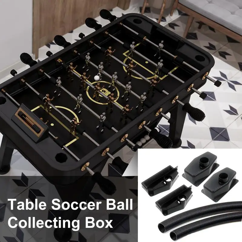 

Коробка для сбора футбола Держатель для настольного футбола с 2 гофрированными трубками Практическое хоккейное оборудование Набор коробок для сбора футбола для