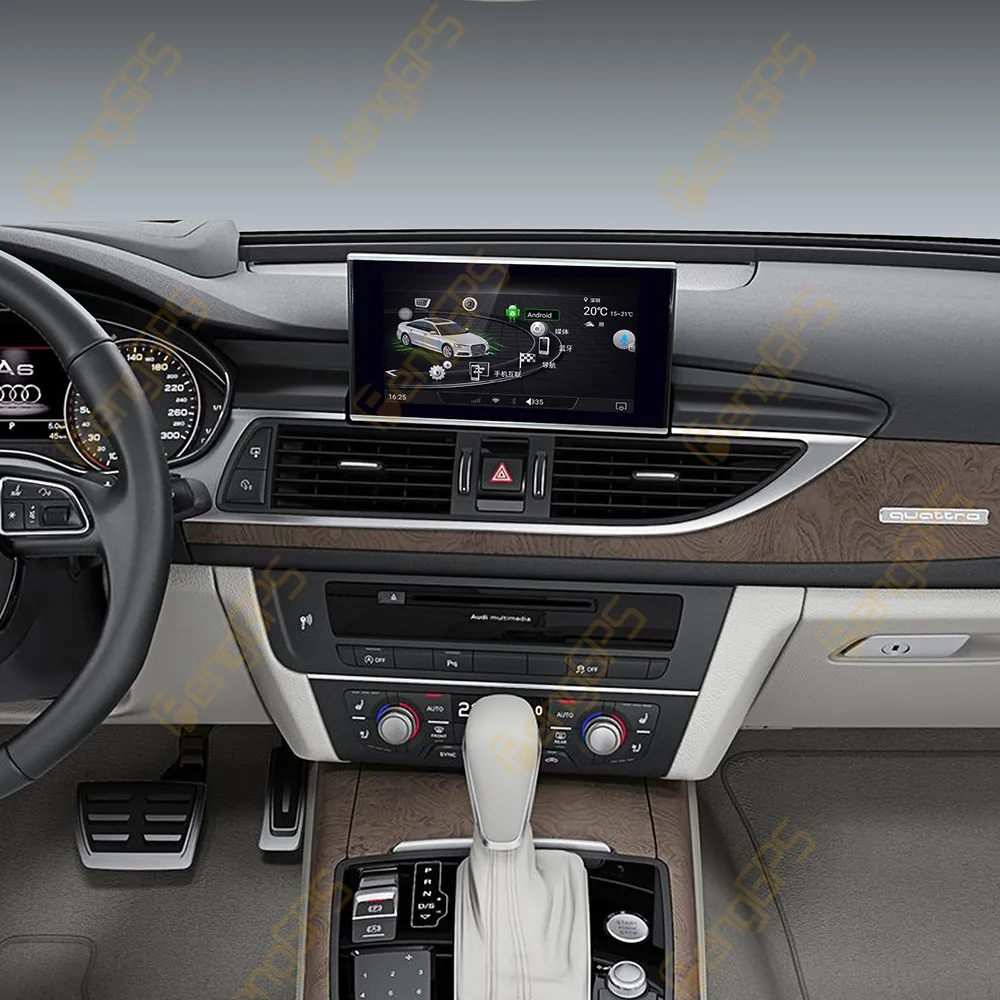 8 Inch Android 11 Car Radio CarPlay For Audi A6L 2012-2015 Touch Screen Multimedia Player GPS Navigation Head Unit DSP WIFI BT