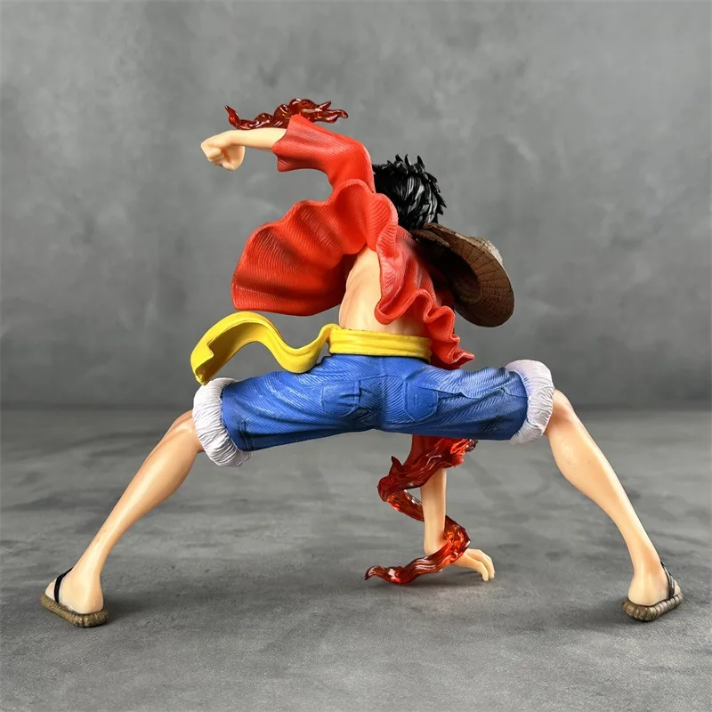 One Piece Anime Action Figure para crianças, Luffy, estilo de batalha, estatueta, brinquedo de coleção, boneca desktop, ornamento, desenhos animados, 17cm