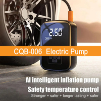 CQB-006 Portable Car Tire Electric Inflator Pump with 15cm Inflation Tube, 30L/min Air Pump, 150PSI Intelligent Measure Pressure