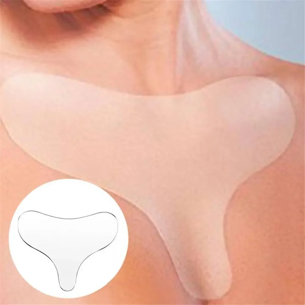 

Silicone Anti Wrinkle Patches For Chest Lift Tapes Pads Necklift Checklift Reusable Chest Skin Wrinkle Remover Pad Sticker