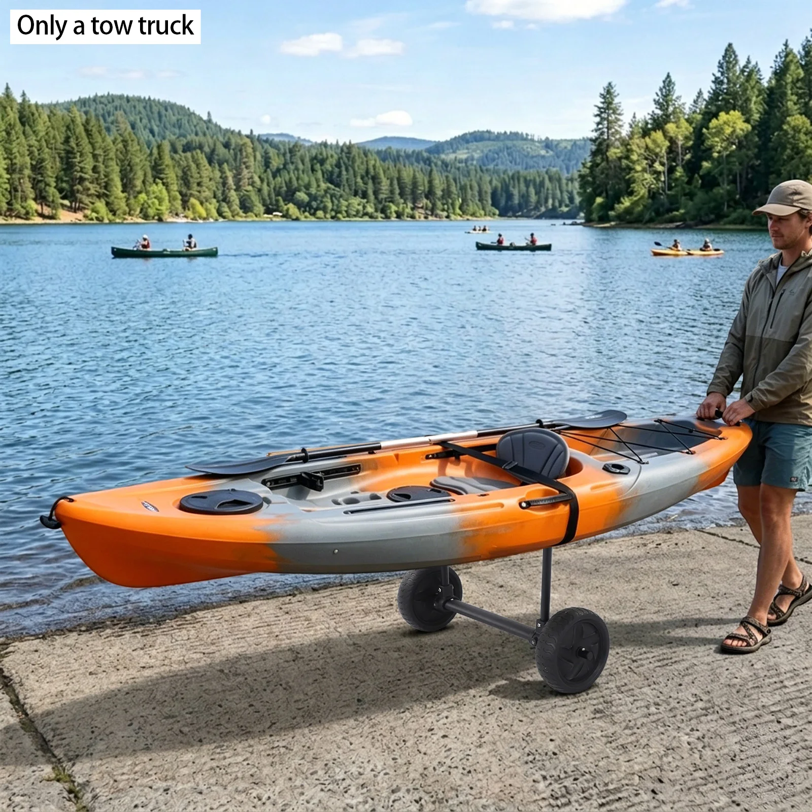 Kayak Cart Canoe Transport Trolley Large All Terrain Wheels Portable Kayak Trolley with Fixing Strap for SUP Paddleboard view 4