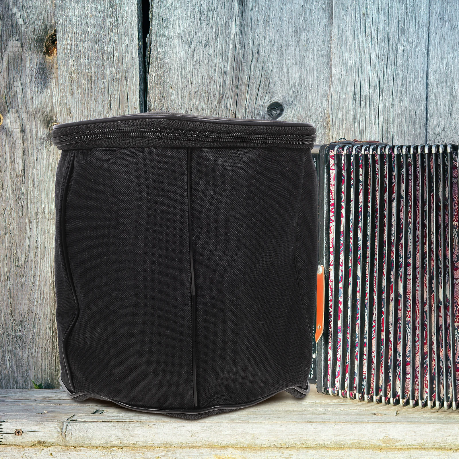

Accordion Storage Bag Thickened Lining Comfortable H Dustproof Oxford Cloth Portable Music Accessories Container Black Color