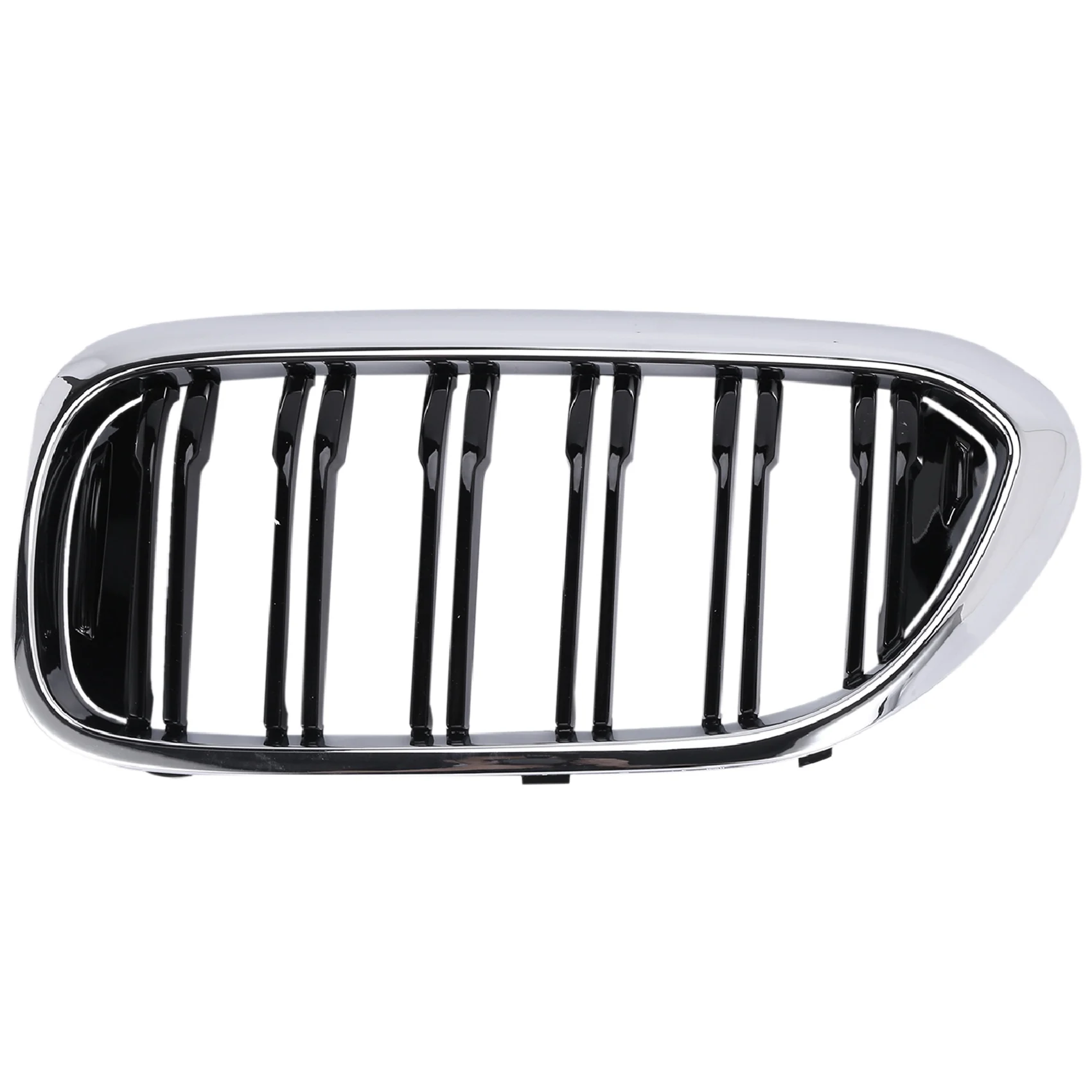 For-BMW 5 Series G30 G31 G38 M5 2017+ Chrome+Black Front Bumper Hood Kidney Grill Grille(Doublel Six Line)