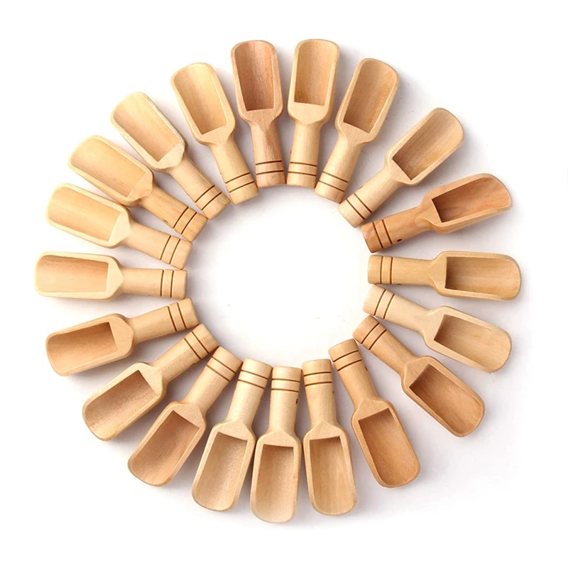 Small Wooden Spoon Milk Powder Spoon Wood Salt Powder Measuring Spoon Tea Coffee Seasoning Wooden Spoon(12Pcs)-A27I