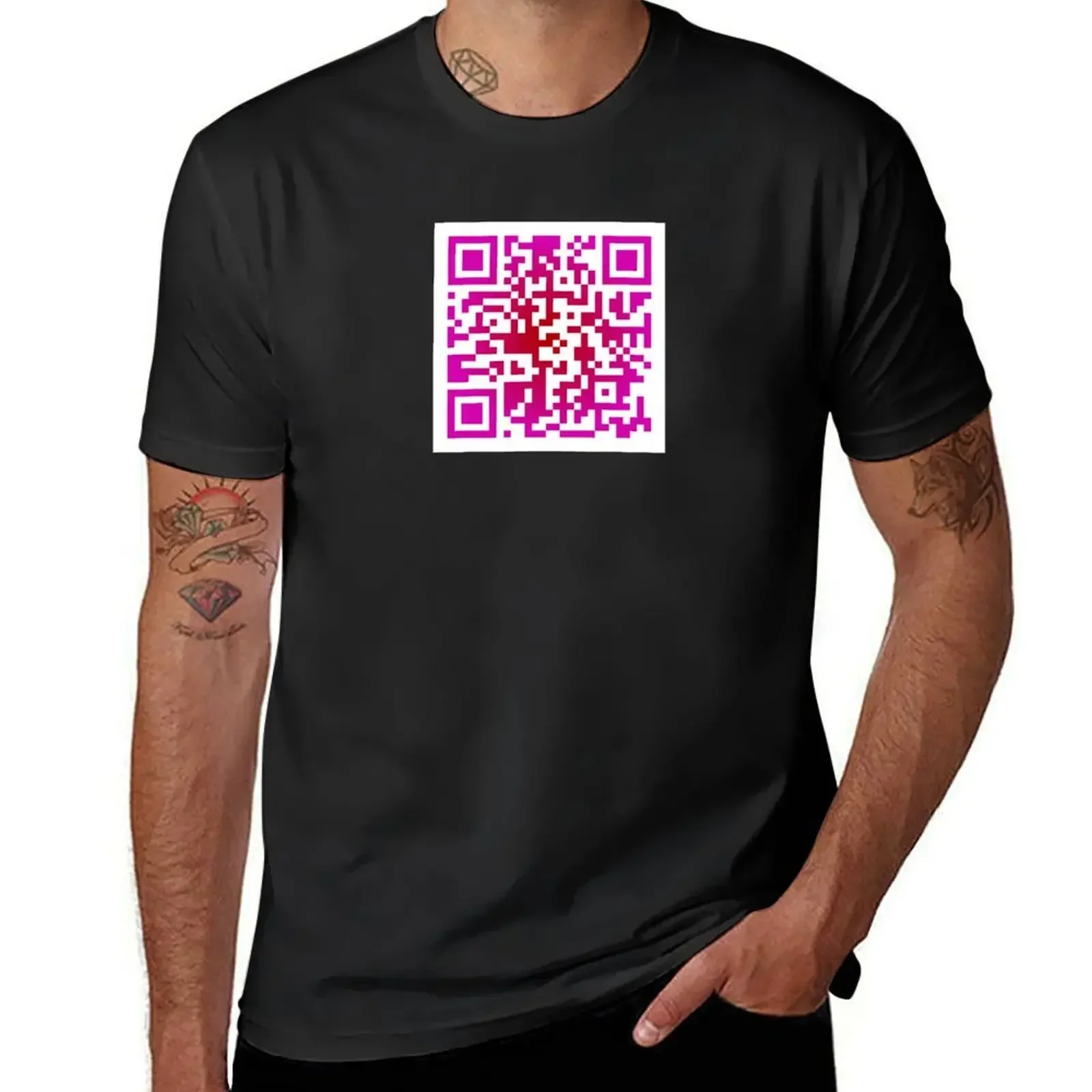 Middle Finger - Prank QR Code T-Shirt essential t shirt boys animal print tees Aesthetic clothing oversized t shirts for men