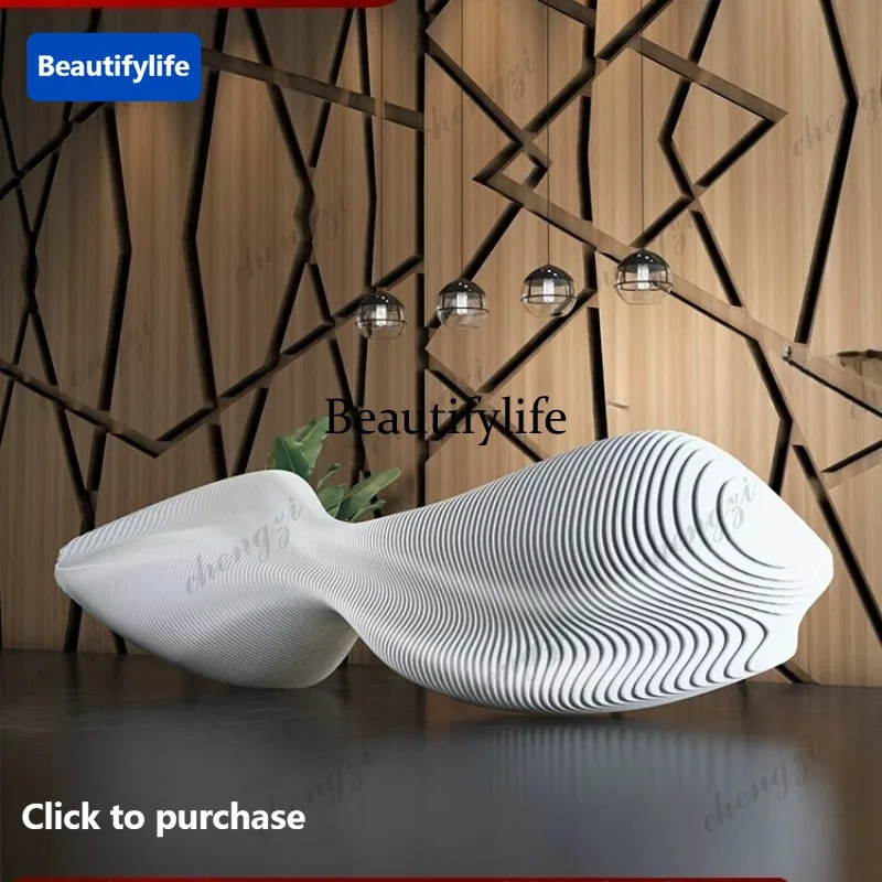 Simple modern fashion paint special-shaped reception desk bar checkout page welcome desk