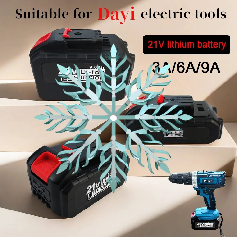 

21V 3.0/6.0/9.0Ah For Dayi Lithium-ion Rechargeable Power tool Battery Suitable for Cordless Electric wrench, drill, saw etc