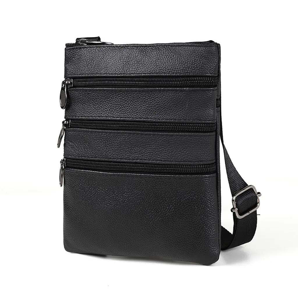 Men New Fashion Leather Bag Shoulder Bag Casual Shoulder Messenger Bag
