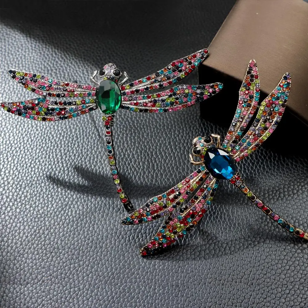 CINDY XIANG 3.0inch*4.7inch Size Very Big Size Dragonfly Brooch Winter Vintage Fashion Insect Pin 2 Colors Available