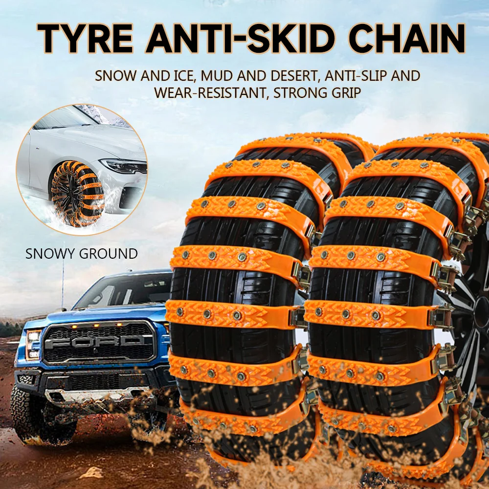 

Emergency Snow Mud Sand Tire Chain Straps Car Anti-skid Chain Winter Universal Non-slip Thickened Widened Wheel Snow Chain