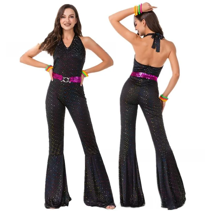 زي ديسكو هيبي، بدلة على طراز الثمانينيات، زي للحفلات التنكرية وعروض الهالوين، زي مسرحي تقليدي عرقي للنساء