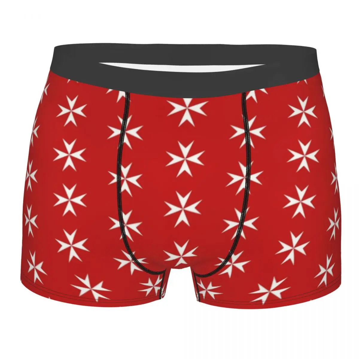 Custom Maltese Cross Flag Underwear Men Breathbale Boxer Briefs Shorts Panties Soft Underpants For Male