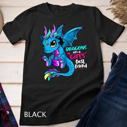 Dragons Are A Girl's Best Friend T-Shirt For Women and Girls Unisex T-shirt