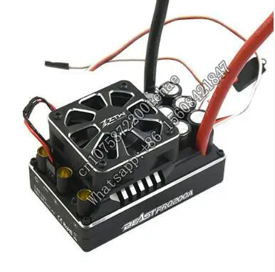 ZTW 1:5 Beast PRO SL 200A 6V/7.4V adjustable 8A BEC Brushless ESC waterproof all aluminium heat sinking for truck and light car