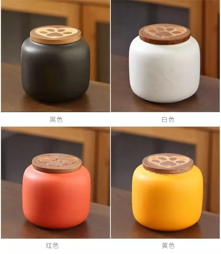 New ceramic pet urn, cat and dog funeral decorations