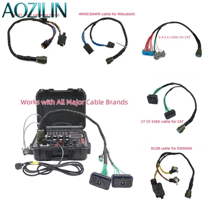 AOZILIN Heavy Machinery Diesel ECU Diagnostic Scanner Excavator Engine Control Unit Fault Reading Detection Tool