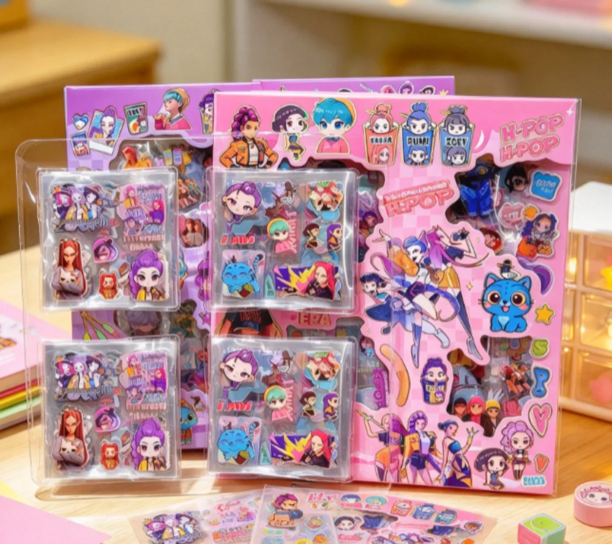 100pcs/set Cartoon Anime Stickers Rumi Mira Zoey Waterproof DIY Decorative Gifts for Guitar Notebook Luggage