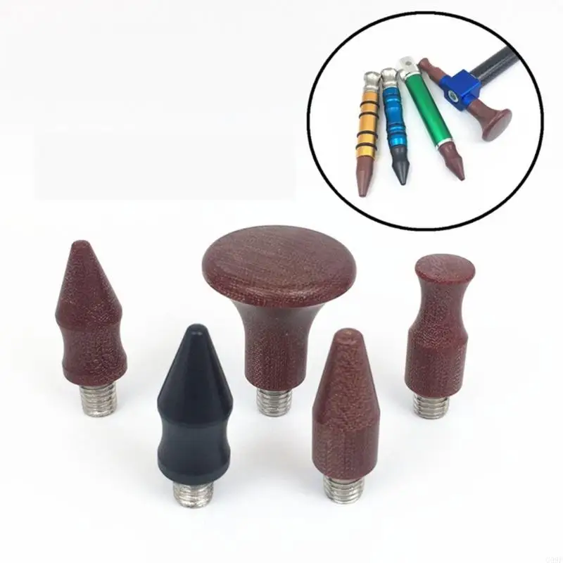 G99F 5PCS Dent Tool Tool Heads Tip Dent Tool Tool Tool Tool Tool Tool Tip Dent Hammer Head سهلة الاستخدام