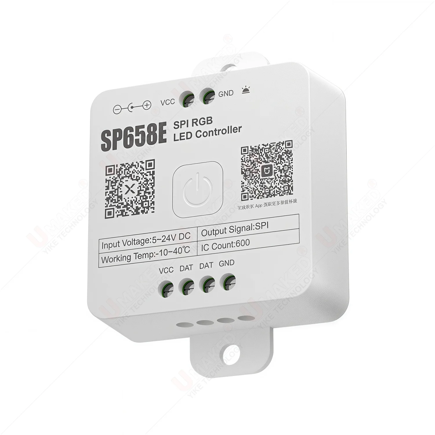 1pc SP658E Smart SPI RGB LED Controller DC5V 12V 24V Addressable 600 Pixel Strip Light Signal Bluetooth APP Dimmer/RF Remote