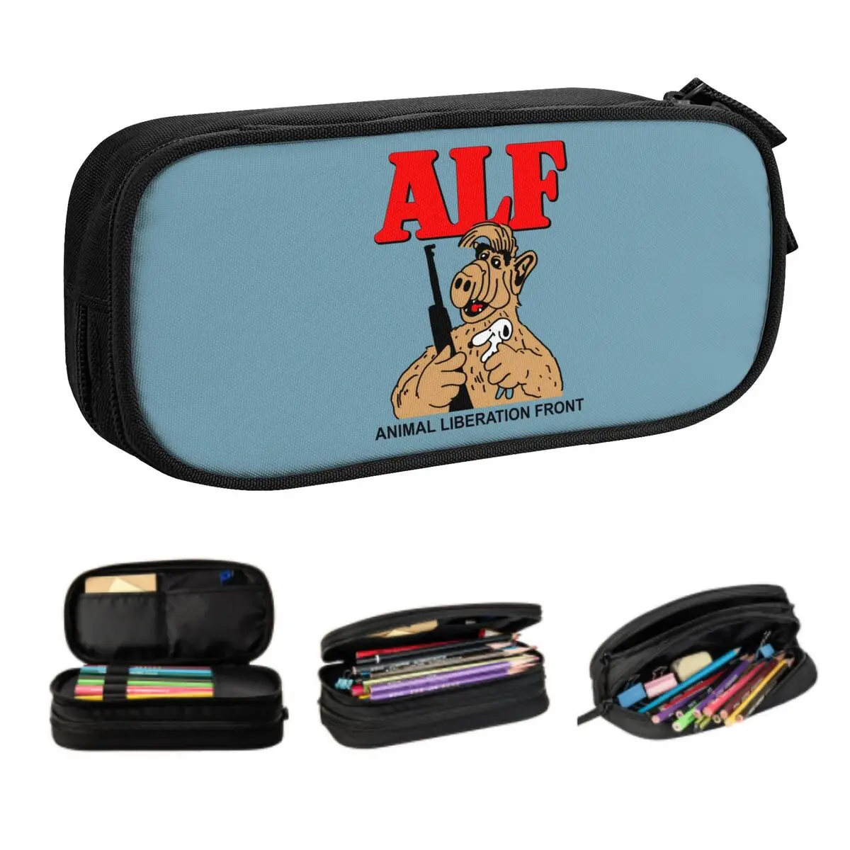 

Custom Alien Life Form ALF Cute Pencil Case Girls Boys Large Storage Pencil Box Students Stationery